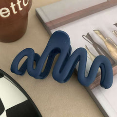 2023 Fashion Wave Large Hair Claw Clip Jumbo Matte Hair Accessories