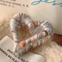 Autumn Winter Wool Love Hairpin Metal Shark Hair Claw Clip