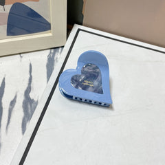 Korea new dopamine color acetic acid love hairpin sweet can love claw clip hairpin girl hair accessories