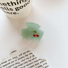 Korean girl small claw acetic acid cute wind cherry bangs clip broken hair clip shark clip hair accessories wholesale