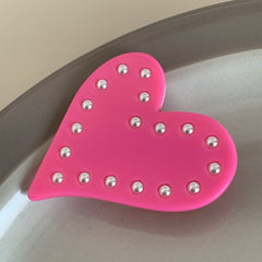 Korean Pearl Love Acetic Acid Duck Hair Clip Fringe Barrette