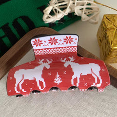 New oversized Christmas claw clip Festive back Hair Curl Shark clip cute claw hair accessories