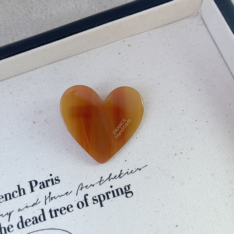 Autumn Winter Love Leopard Acetic Acid Side Clip Girl Accessories