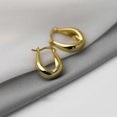 Metal Marble earrings small earring simple commuter ins high-grade earrings