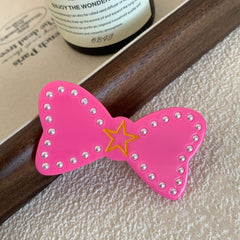 Korean Sweet Duckbill Clip Five-Point Star Bow Hairpin Accessory