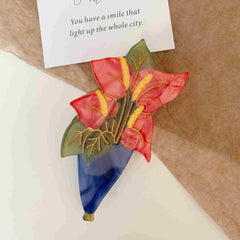 Korean small Daisy tulip hairpin Acetate hairpin temperament flower hairpin Sunflower shark clip