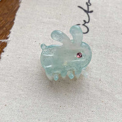 Cute rabbit acetic acid hair clip Side clip rhinestone bangs and sweet girl hair clip hair accessories