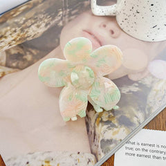 Korea Acetic Acid Flower Hair Claw Clip Aesthetic Accessories