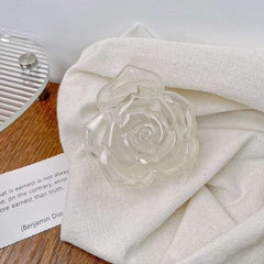 French Retro Rose Shark Clip Flower Hair Accessory Niche Design