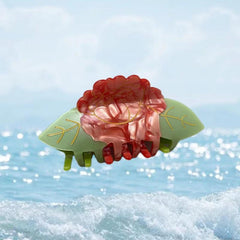 French flower series acetic acid claw clip calendula shark clip lily peony hair clip shark clip