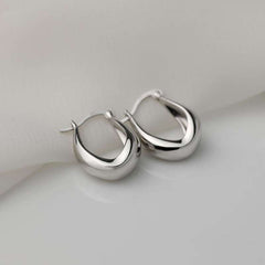 Metal Marble earrings small earring simple commuter ins high-grade earrings