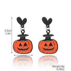 Halloween earring set Pumpkin Bat Skull earrings explosive Halloween earrings