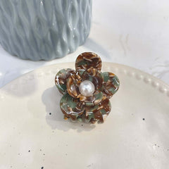 New Flower Acetic Acid Claw Pearl Hairpin Light Luxury Accessory