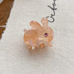 Cute rabbit acetic acid hair clip Side clip rhinestone bangs and sweet girl hair clip hair accessories