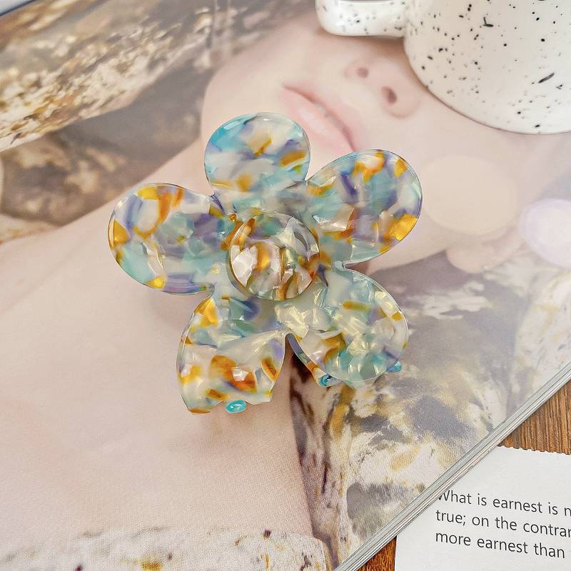 Korea Acetic Acid Flower Hair Claw Clip Aesthetic Accessories