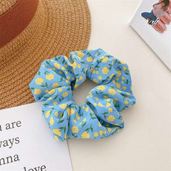 Small fresh fabric flower scrunchie Hair accessories Female ponytail high stretch large scrunchie 2023 new