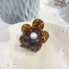 New Flower Acetic Acid Claw Pearl Hairpin Light Luxury Accessory