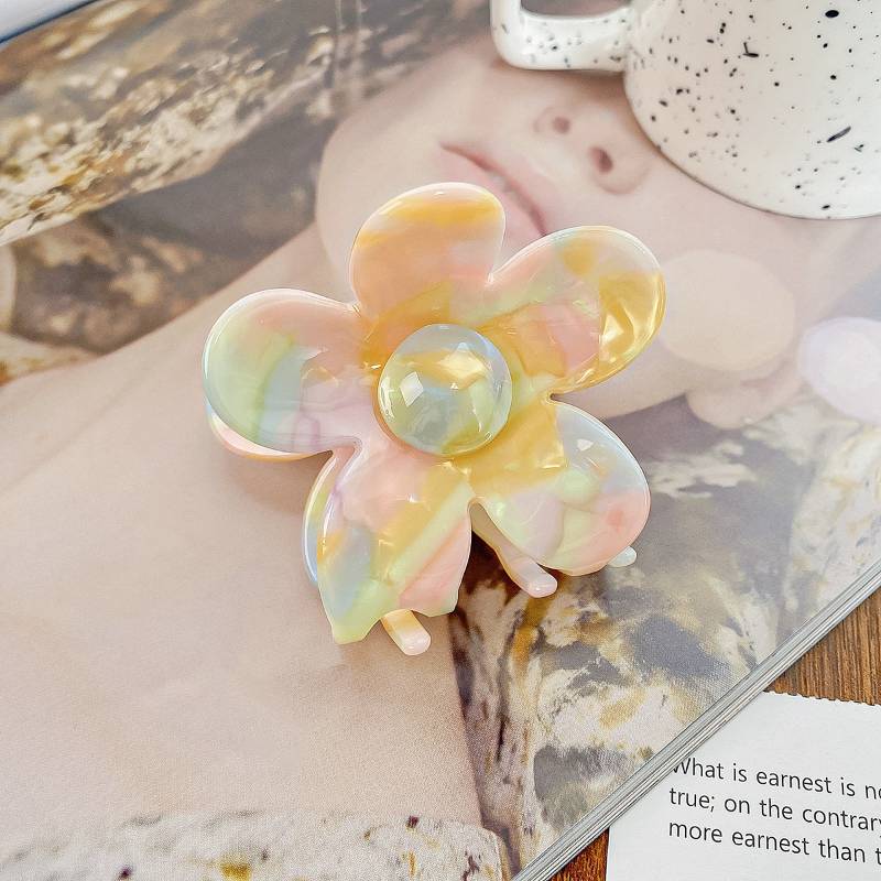 Korea Acetic Acid Flower Hair Claw Clip Aesthetic Accessories