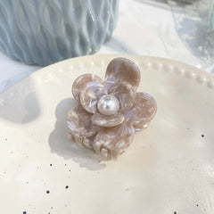 New Flower Acetic Acid Claw Pearl Hairpin Light Luxury Accessory
