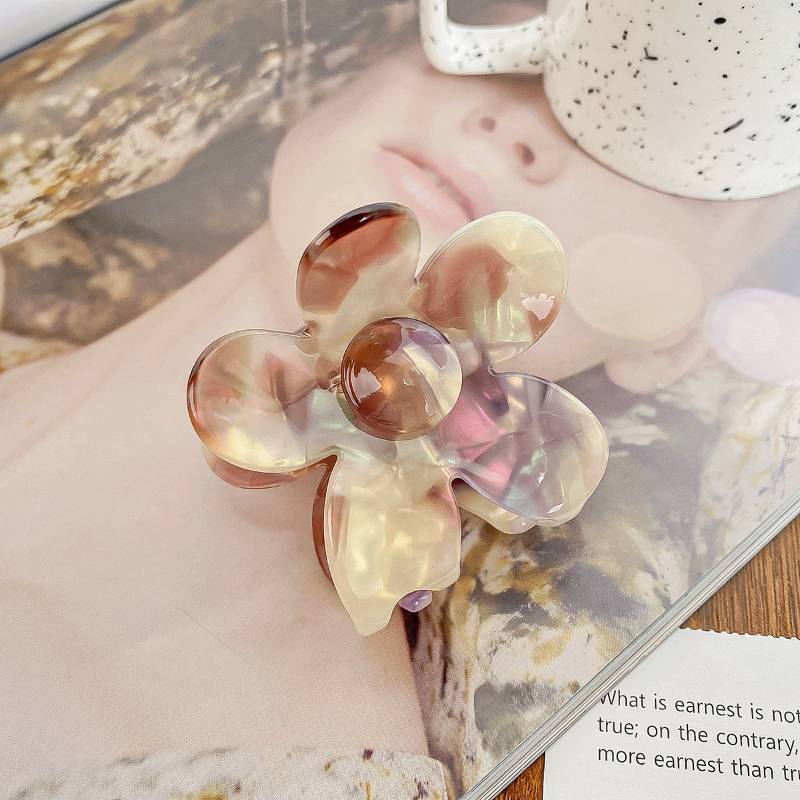 Korea Acetic Acid Flower Hair Claw Clip Aesthetic Accessories