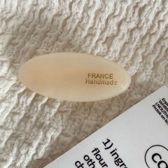 Korea Ins wind gold label cream small thick oval hair clip fringe side duck beak clip
