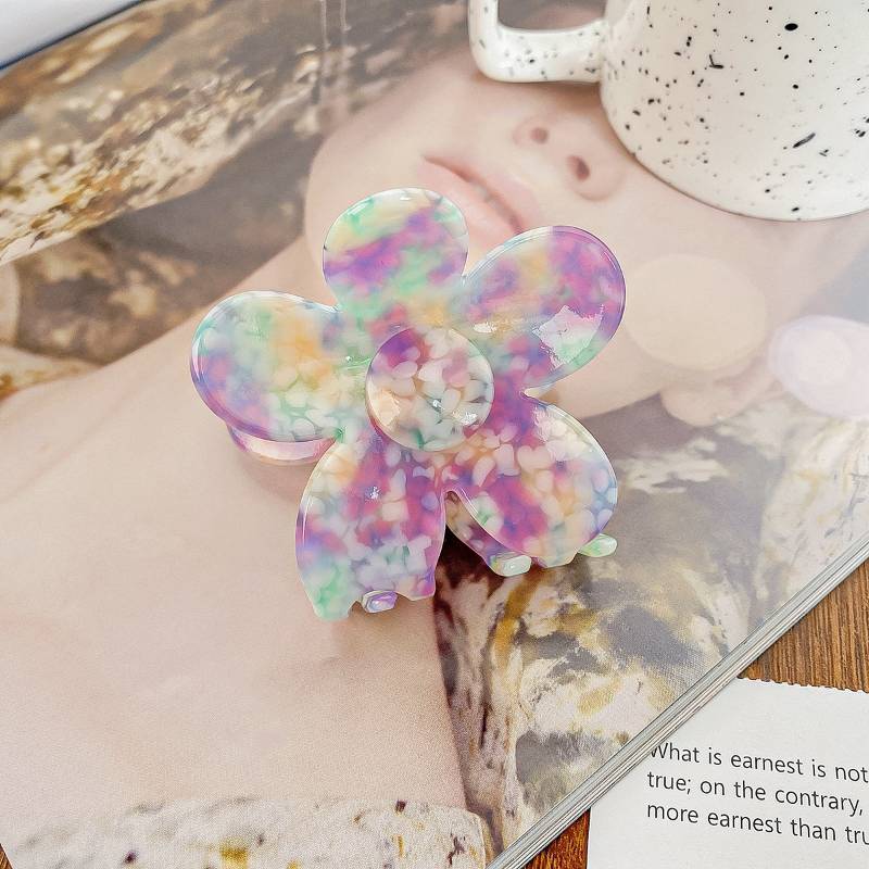 Korea Acetic Acid Flower Hair Claw Clip Aesthetic Accessories