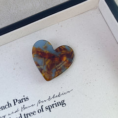 Autumn Winter Love Leopard Acetic Acid Side Clip Girl Accessories