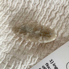 Korea Ins wind gold label cream small thick oval hair clip fringe side duck beak clip