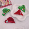 2023 Christmas Glitter Acrylic Santa Claus Hair Clip Accessories