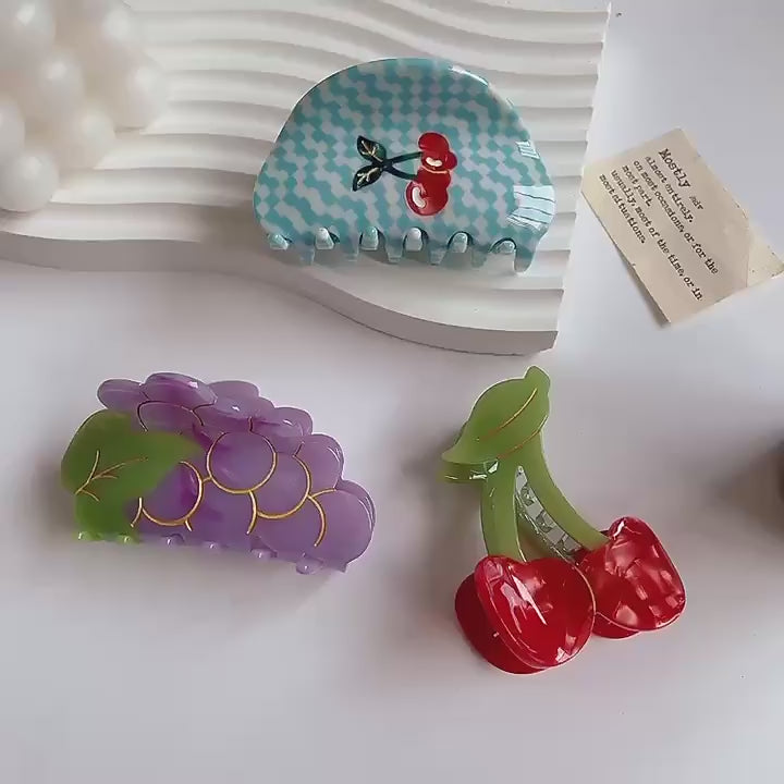 Accessoires de pince à cheveux en acétate Légumes Échalotes