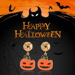 Halloween pumpkin witch ghost earrings funny cartoon personality earrings new wholesale earrings