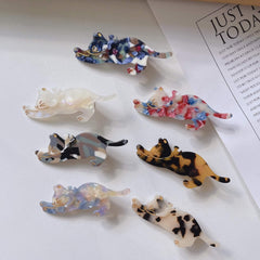 Cartoon Cute Cat Acetate Hair Clip Cat Barrette Accessories