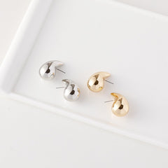 Metal stud temperament fashion high-grade sense niche alloy earrings female