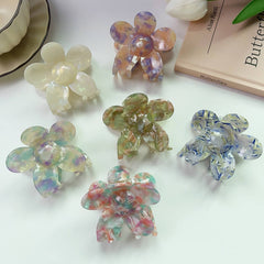 Korean fashion acetic acid flower clip acetate hair clip shark clip large flower hair accessories