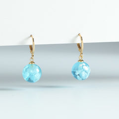 Fashion jewelry transparent resin blue sky white cloud earrings drop earrings ring earrings