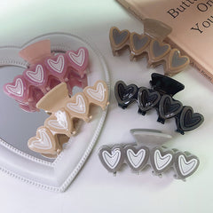 New creative design heart clip girl pink acetic love hair clip sweet cute shark clip hair accessories