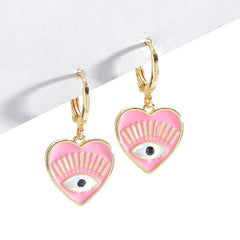 Fashion cute dripping eyes Love pendant earring accessories