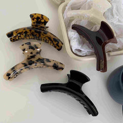 Korean style hair clip Shark tortoiseshell acetic acid leopard clip large curved simple back hair claw clip