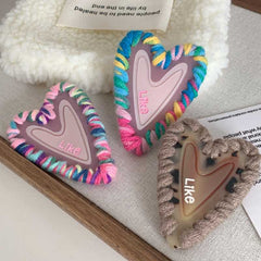 Five-pointed Star top clip advanced Barrette star love velvet hair clip cute girl duck beak clip bangs side clip