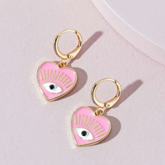 Fashion cute dripping eyes Love pendant earring accessories