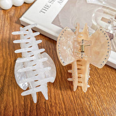 Delicate Large flower clip acetate shark clip light luxury rhinestone Hair claw clip accessories