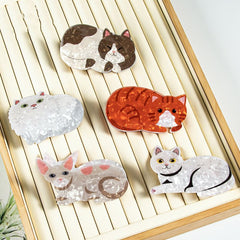 New animal cute cat clip shark clip small sweet cat hair claw clip pvc hair accessories