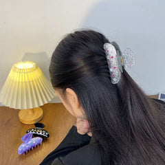 Star Moon hair claw clip rhinestone shark clip light luxury texture Valentine's Day hairpin Accessories