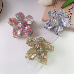 Korean fashion acetic acid flower clip acetate hair clip shark clip large flower hair accessories