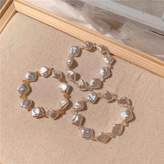 Korean simple ins style crystal bracelet female creative diamond hand beaded pearl bracelet