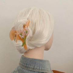 New Light Luxury Calla Lotus Acetic Acid Hair Claw Clip Summer Fresh Flower Large Hair Accessories