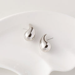 Metal stud temperament fashion high-grade sense niche alloy earrings female