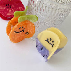 Cartoon fruit and vegetable series claw clip apple carrot lemon acetic acid hairpin personality funny shark clip hair accessories