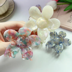 Korean fashion acetic acid flower clip acetate hair clip shark clip large flower hair accessories