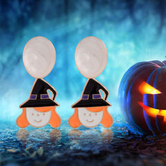 Halloween pumpkin witch ghost earrings funny cartoon personality earrings new wholesale earrings